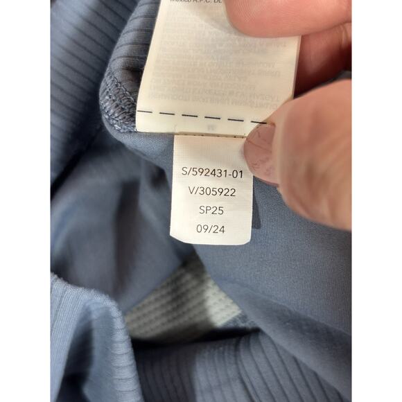 Athleta Transcend Rib 7/8 Tight Grey Blue Medium Ribbed Yoga Tights - Picture 11 of 13